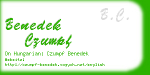 benedek czumpf business card